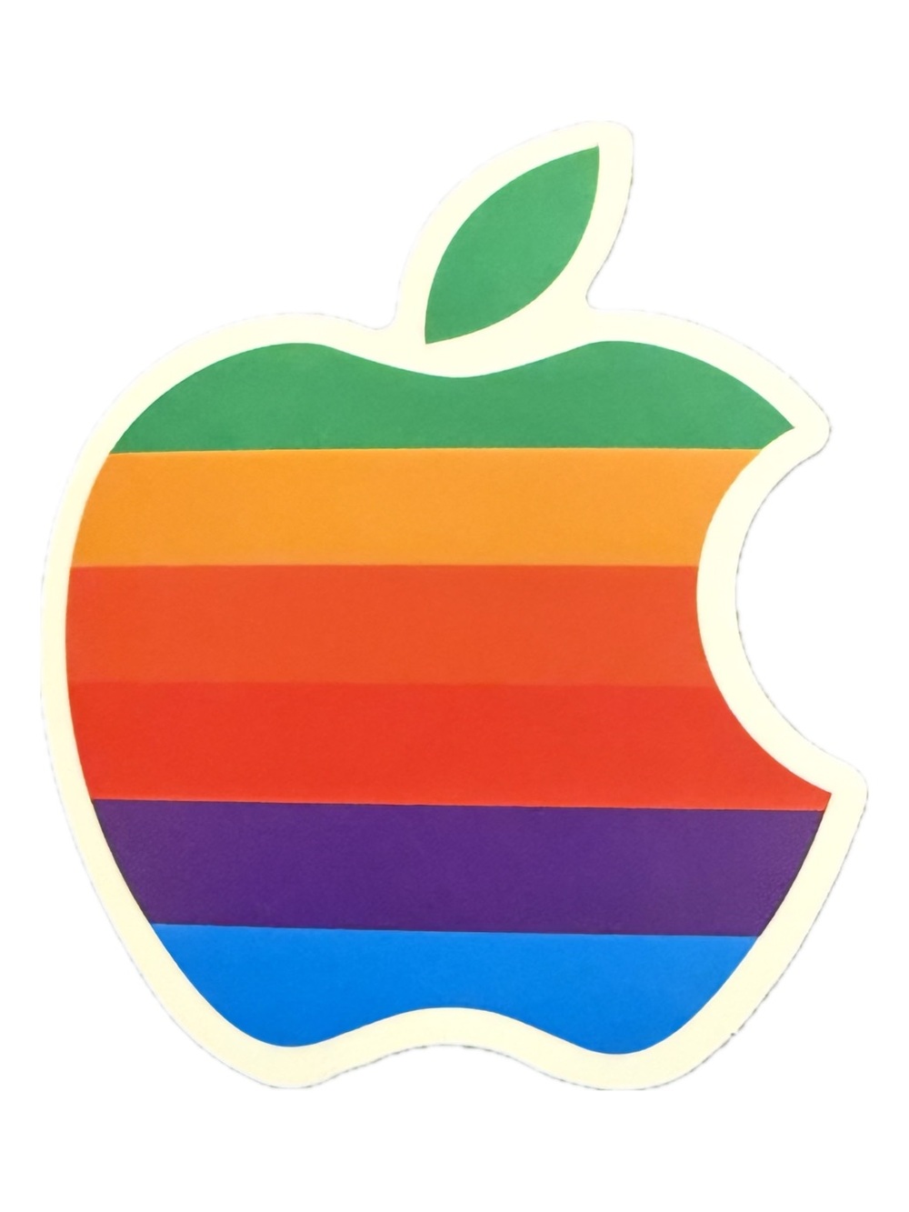 Retro Apple Rainbow Logo Vinyl Sticker Decal MacBook iPhone Vintage Style